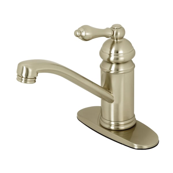 Vintage Bathroom Faucet W/ Push Pop-Up, Brushed Nickel
